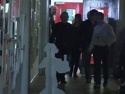 Hugh Grant, Peter Lord at The Pirates! Band of Mis Stock Footage