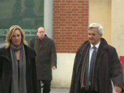 Chris Huhne Arrives at Court News Clip