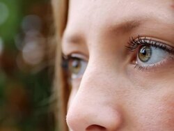 Beautiful young  woman eyes Stock Footage
