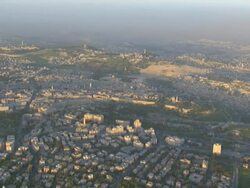 Aerial the old city of Jerusalem, Israel Stock Footage