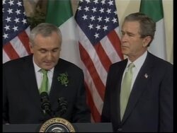 Bush comments during appearance with Irish premier News Clip
