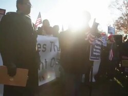Immigration Groups Celebrate Obama Executive Action In Front Of White House Stock Footage