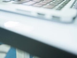 Woman using laptop computer Stock Footage