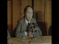 SYND 6 12 74 PIERRE TRUDEAU SPEAKING AT PRESS CONFERENCE IN WASHINGTON DC News Clip