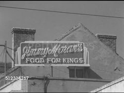 1952: NEW ORLEANS: FRENCH QUARTER: TU MS 'Court of Two Sisters Restaurant' hanging sign (613 Rue Royale).            Famous, Iconic, Creole, historic neighborhood. Instructional Video