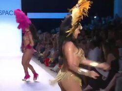 Models walk the runway during the L*Space by Monica swimwear 2012 show Stock Footage