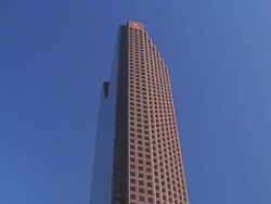 LA WS TD HA Windows and entrance of modern Scotia Plaza building / Toronto, Canada Stock Footage