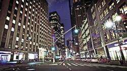 Park Avenue Rush Hour at dusk New York City Stock Footage