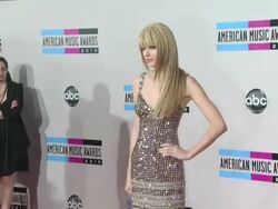 Taylor Swift at the 2010 American Music Awards - Arrivals at Los Angeles CA. (Footage by WireImage Video/GettyImages) Stock Footage