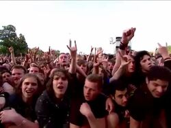 M/S EXT Concert Crowd Day Stock Footage