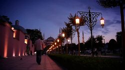 Sultanahmet in the Nignt Stock Footage