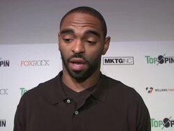 INTERVIEW - Alan Anderson talks about how he once was a kid looking up to others who serve the community now its his turn, talks about his favorite teacher knowing when to be strict and when to have fun, and how he would like to play against an nfl player Stock Footage