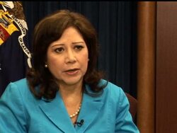 Labor Secretary Hilda Solis reacts to word that the nation's unemployment rate rose to 9.4 percent in May. News Clip