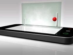 Mobile holographic game Stock Footage