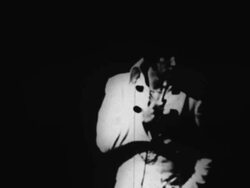 Elvis Presley sings before a live audience in Las Vegas Stock Footage