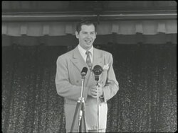 Comedian Milton Berle introduces Bill Bojangles Robinson as he enters the stage. News Clip