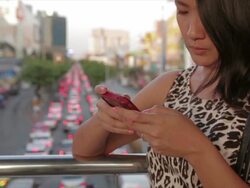 life with smartphone in capital city Stock Footage