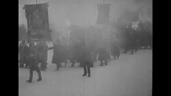 Russians file past Lenin's coffin in snowy Red Square in Moscow News Clip