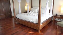 Decoration in hotel bedroom Stock Footage