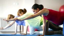 Pregnancy exercises. Stock Footage