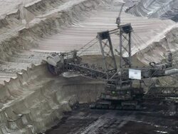 Brown coal mining Stock Footage