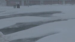 Historic Blizzard, Snowstorm, Whiteout Conditions - Waves Of Blowing Snow Stock Footage