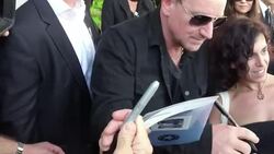 U2 singer Bono Vox arrives at Venice airport to attend George Clooney's wedding News Clip