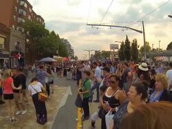 Salsa on St. Clair Ave West Largest Hispanic Festival in Canada Stock Footage