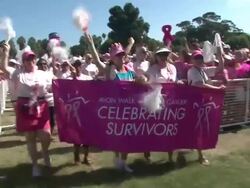 Seventh Annual Los Angeles Avon Walk for Breast Cancer Stock Footage