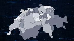 Switzerland network map Stock Footage