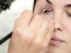 Applying Eye Shadow Stock Footage