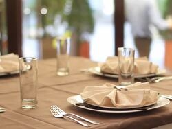 Fine table in restaurant Stock Footage