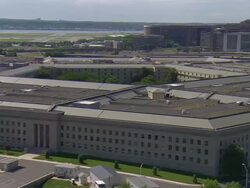 WS AERIAL ZO View of Pentagon / Washington, Dist. of Columbia, United States Stock Footage