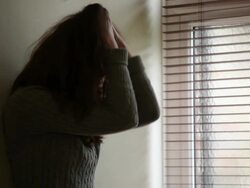 Teenage girl, despair. Stock Footage