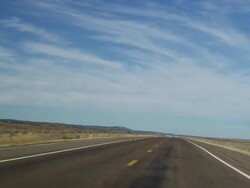 MS TS View of route sixty six passing through seligman towards flagstaff / Route 66, Arizona, USA   Stock Footage