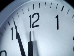 The clock strikes 12 Stock Footage