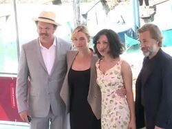 John C. Reilly, Kate Winslet, writer Yasmina Reza, and Christoph Waltz at the Carnage casino arrivals: Venice Film Festival 2011 at Venice . (Footage by WireImage Video/Getty Images Entertainment Video) Stock Footage
