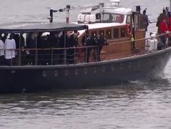 Wreath laying in Thames to mark Churchill funeral anniversary News Clip