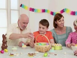 Family at easter Stock Footage