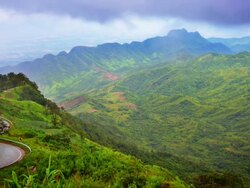 Road and mountain Stock Footage