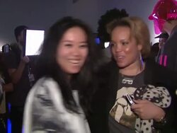 Designer Wen Shi (L) at Crest 3D White Presents Art Garde Designers at The Box at Lincoln Center on 02/09/2012 in New York, NY, United States Stock Footage