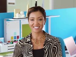 MS Portrait of Businesswoman in Modern Office Cubicle / Richmond, Virginia, USA Stock Footage