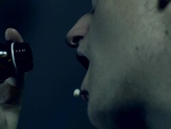 HD SLOW MOTION: Men Taking Pills Stock Footage