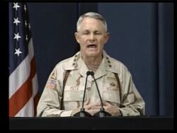 President Bush comment on Iraq, Pentagon briefing News Clip