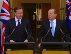 G20 Australia, David Cameron Tony Abbott News Conference News Clip