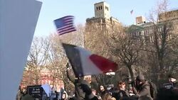 CLEAN : New Yorkers rally to condemn Charlie Hebdo killings News Clip