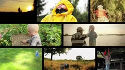 Happy Summer Family Montage Stock Footage