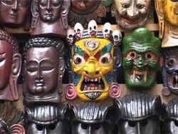 Nepalese Masks Stock Footage