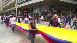 CLEAN : Thousands protest in Colombia against Santos govt News Clip