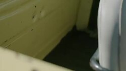 Travelers throw duffel bags in back of classic pick-up Stock Footage